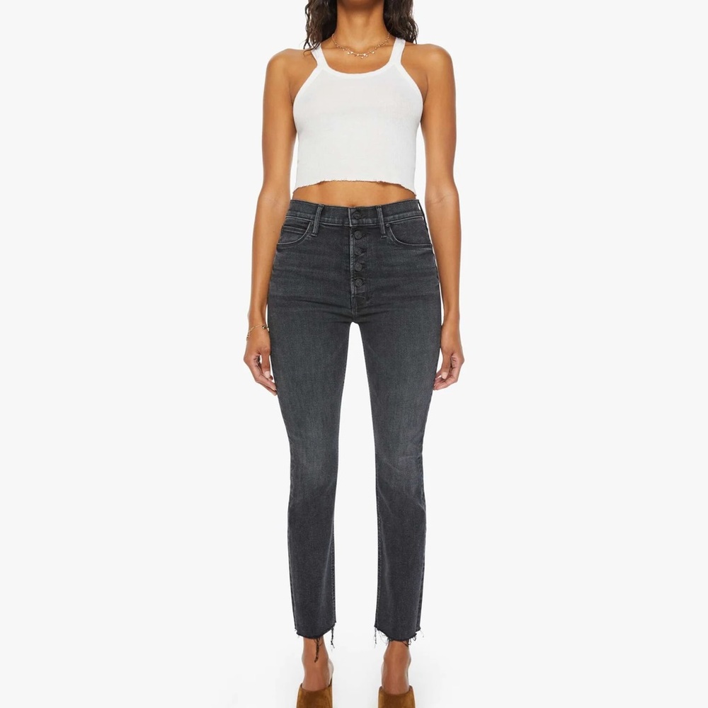 Mother The Pixie Dazzler Ankle Fray (Medium Wash)